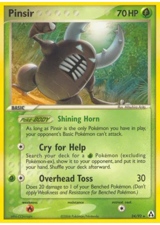 Pinsir #24/92 — EX Legend Maker