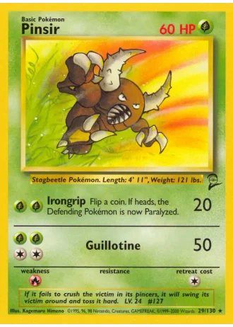 Pinsir #29/130 — Base Set 2