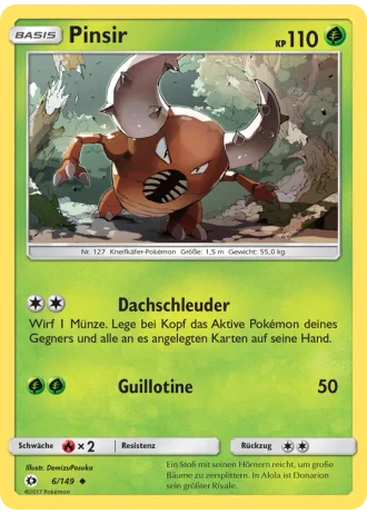 Pinsir #6/149 — Sonne & Mond