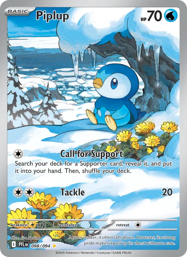 Piplup #098 — Phantasmal Flames