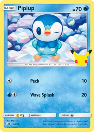 Piplup #20 — McDonald's Collection 2021