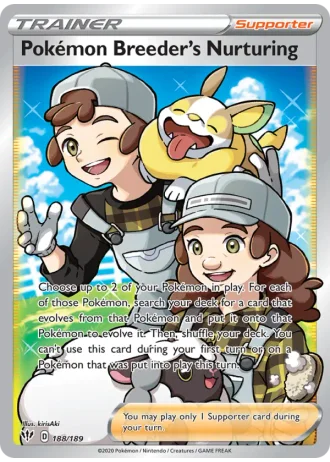 Pokémon Breeder's Nurturing #188/189 — Darkness Ablaze