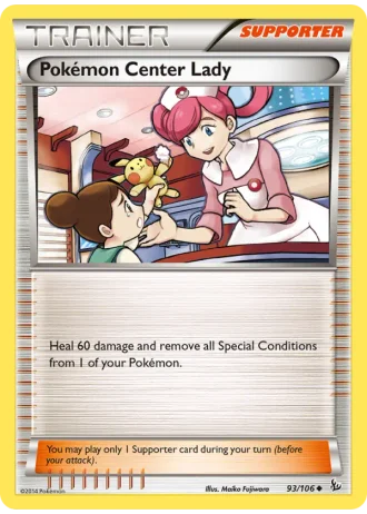 Pokémon Center Lady #93/106 — Flashfire