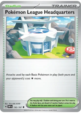 Pokémon League Headquarters #192/197 — Obsidian Flames