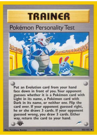 Pokémon Personality Test #102/105 — Neo Destiny