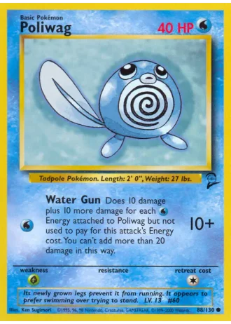 Poliwag #88/130 — Base Set 2