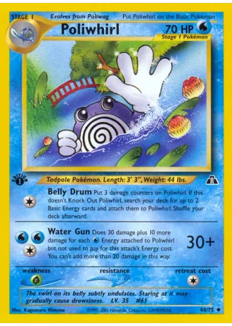 Poliwhirl (1ª Edizione) #44/75 — Neo Discovery (1ª Edizione)