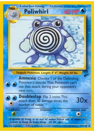Poliwhirl #57 — Base Set 2