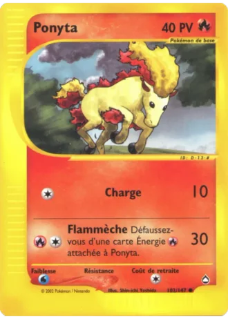 Ponyta #102/147 — Aquapolis