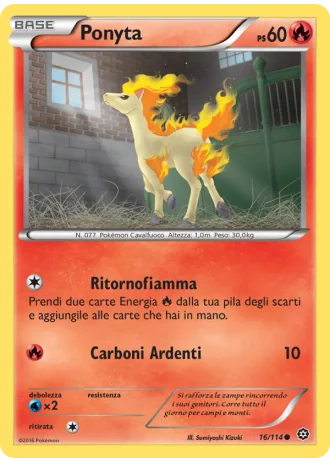 Ponyta #16/114 — Vapori Accesi
