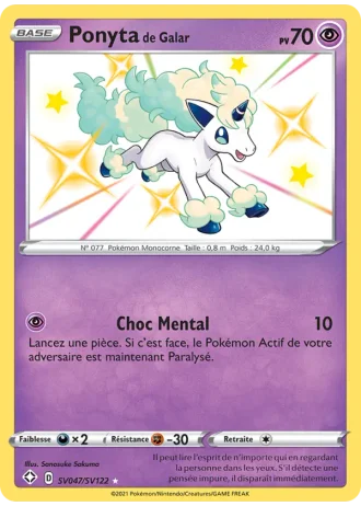 Ponyta de Galar SV047/122 — Coffre Chromatique (Destinées Radieuses)