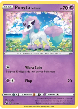 Ponyta de Galar SWSH013 — Épée & Bouclier Promos