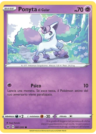 Ponyta di Galar #81/202 — Spada e Scudo