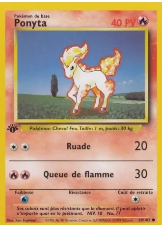 Ponyta (première édition) #60/102 — Set de Base (1ère Édition)