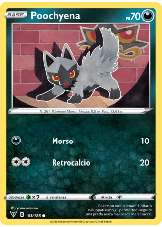 Poochyena #103 — Voltaggio Sfolgorante
