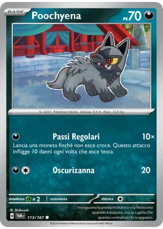 Poochyena #113 — Crepuscolo Mascherato