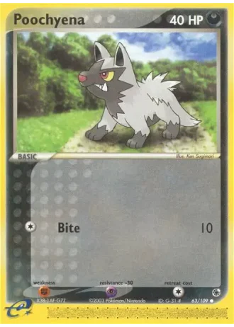 Poochyena #63/109 — EX Rubino & Zaffiro