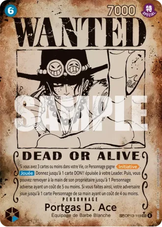 Portgas D. Ace (OP13-119) (Wanted Poster) — Successeurs (OP13)