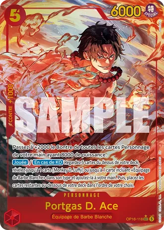 Portgas D. Ace (OP16-118) (Alternative Art) — L'Heure de la Bataille Décisive (OP16)