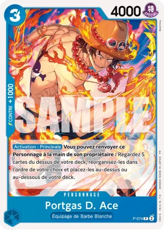 Portgas D. Ace (P-074) (Pirate Foil) — ONE PIECE CARD THE BEST vol.2 (PRB02)