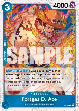 Portgas D. Ace (P-074) (Reprint) — ONE PIECE CARD THE BEST vol.2 (PRB02)