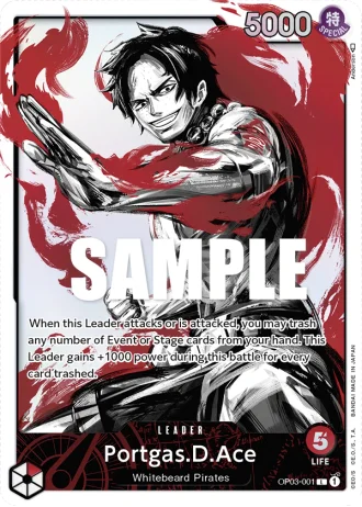 Portgas.D.Ace (OP03-001) (Alternative Art) — Pillars of Strength (OP03)