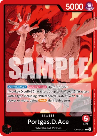 Portgas.D.Ace (OP16-001) — The Time of Battle (OP16)