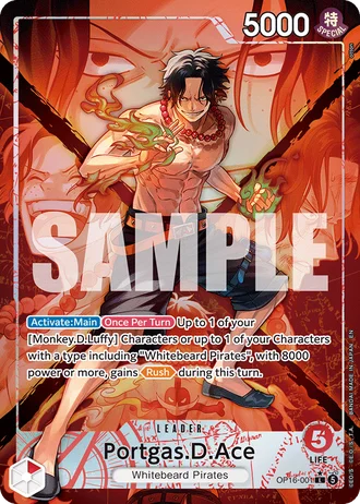 Portgas.D.Ace (OP16-001) (Alternative Art) — The Time of Battle (OP16)