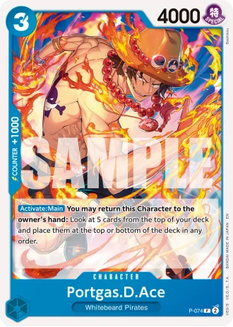 Portgas.D.Ace (P-074) (Pirate Foil) — One Piece Card The Best Vol.2(PRB02)