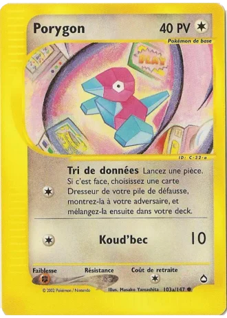Porygon #103a/147 — Aquapolis