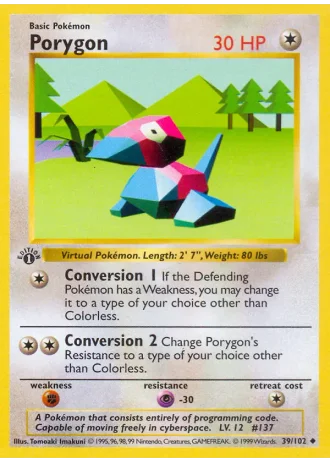Porygon #39/102 — Base Set