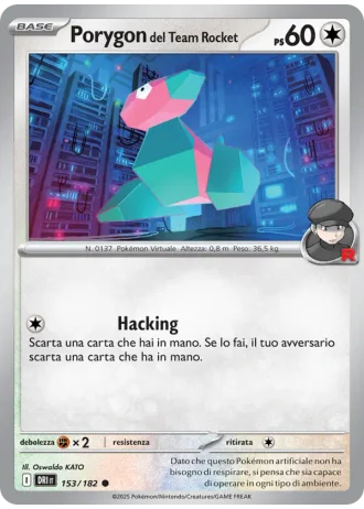 Porygon del Team Rocket #153/182 — Rivali Predestinati