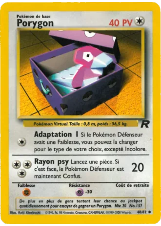 Porygon (première édition) #48/82 — Team Rocket (1ère Édition)