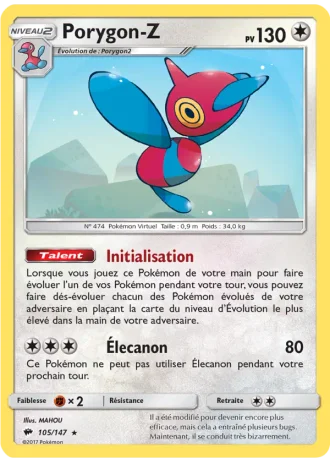 Porygon-Z #105/147 — Ombres Ardentes