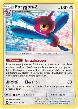 Porygon-Z #105a/147 — Cartes alternatives A jaune