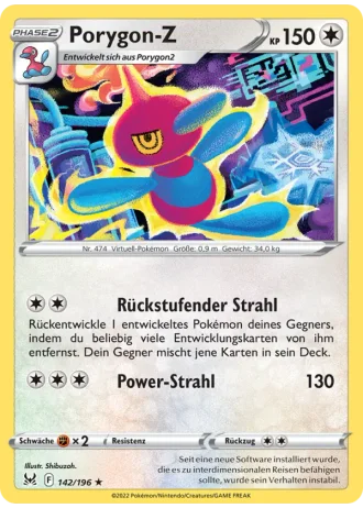 Porygon-Z #142/196 — Verlorener Ursprung