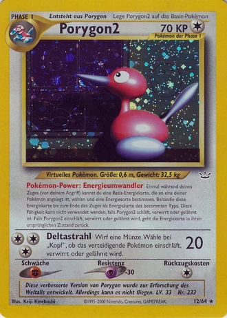 Porygon2 (1. Edition) #12/64 — Neo Revelation (1. Edition)