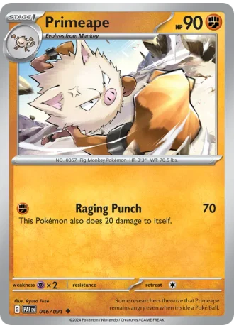 Primeape #046 — Paldean Fates