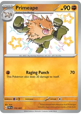 Primeape #170 — Paldean Fates