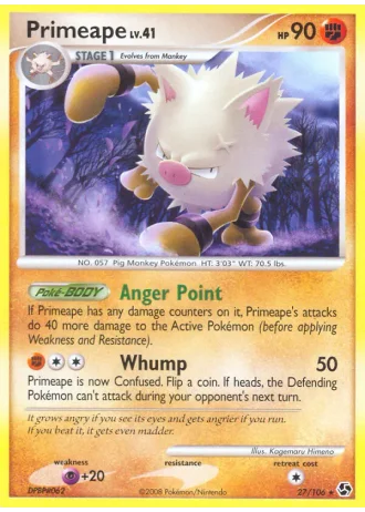 Primeape #27/106 — Incontri Leggendari