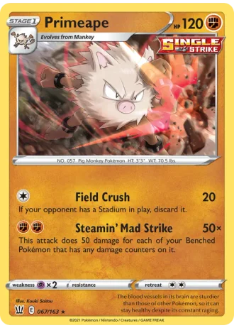 Primeape #67 — Battle Styles