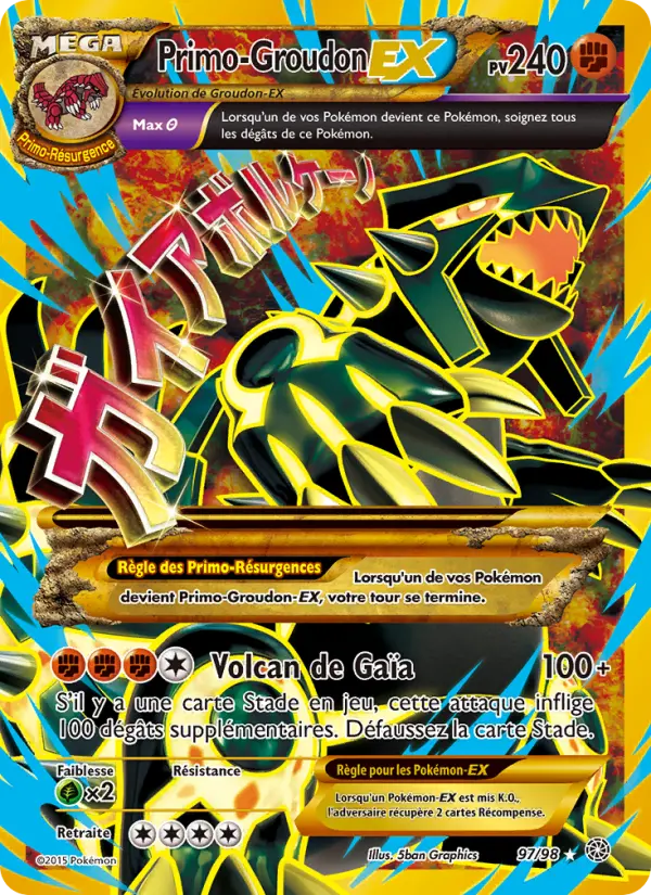 Primo-Groudon EX #97 — Origines Antiques