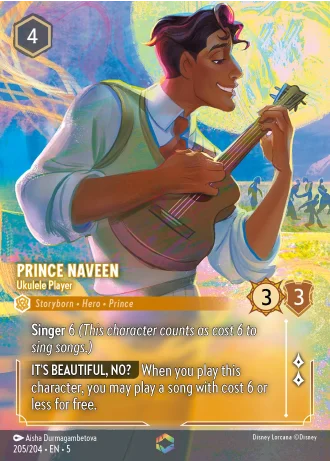 Prince Naveen - Ukulele Player #205/204 — Shimmering Skies