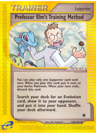 Professor Elm's Training Method #148/165 — Expedition Base Set