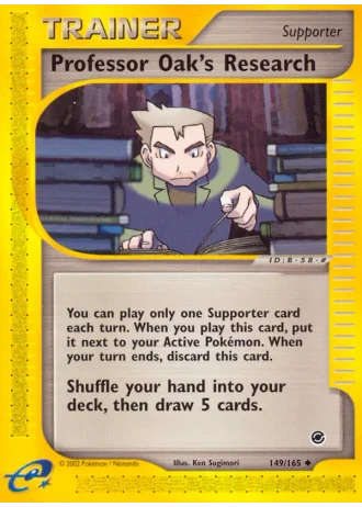 Professor Oak's Research #149/165 — Expedition Base Set
