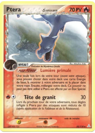 Ptera #35/110 — EX Fantômes Holon
