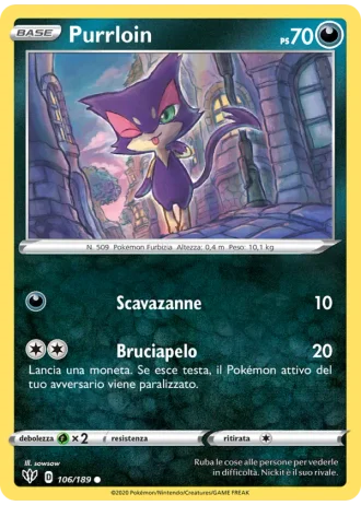 Purrloin #106/189 — Fiamme Oscure