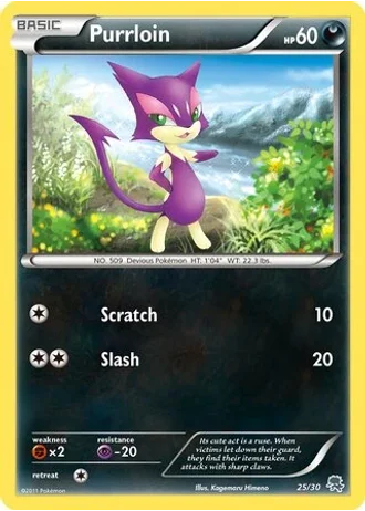 Purrloin #25 — BW trainer Kit (Zoroark)