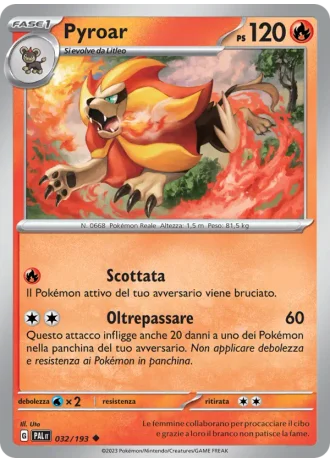 Pyroar #032 — Evoluzioni a Paldea