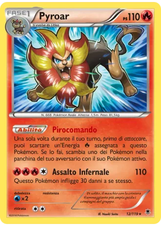 Pyroar #12/119 — Forze Spettrali